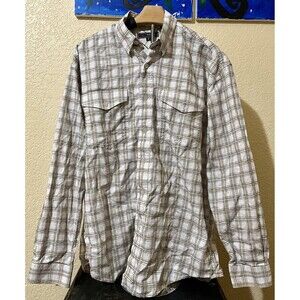Roper Medium Plaid Western Style Long Sleeve Button Down Shirt